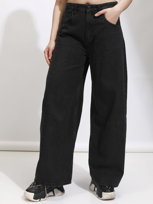 Tokyo Talkies Straight Fit Women Black Jeans