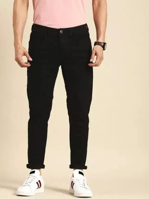 FLIECAINER Regular Men Black Jeans