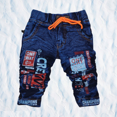 WEARBLISS Jogger Fit Baby Boys Blue Jeans