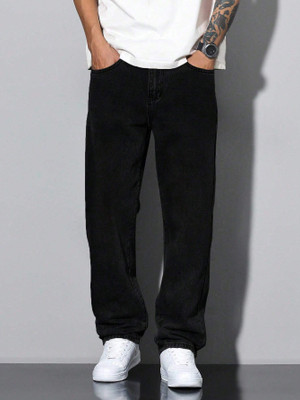 dolsia Relaxed Fit Men Black Jeans