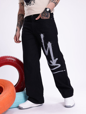 Kook N Keech Straight Fit Men Black Jeans