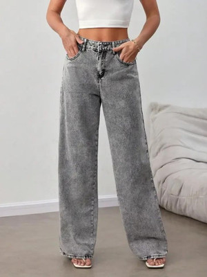 M MODDY Straight Fit Women Grey Jeans