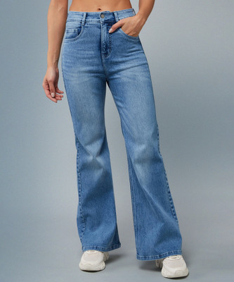 DOLCE CRUDO Flared Women Light Blue Jeans