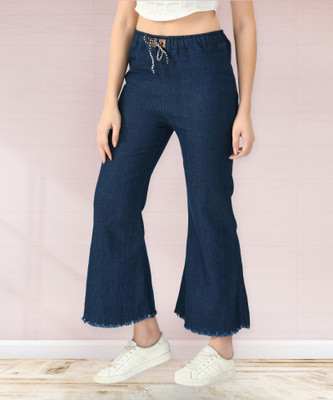 DenimStory Flared Women Dark Blue Jeans