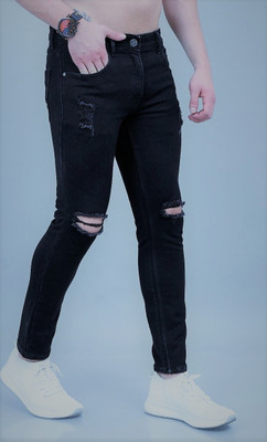 C2FH Regular Men Black Jeans