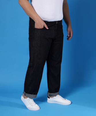 Instafab Plus Regular Men Black Jeans
