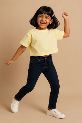 TALES & STORIES Slim Girls Dark Blue Jeans