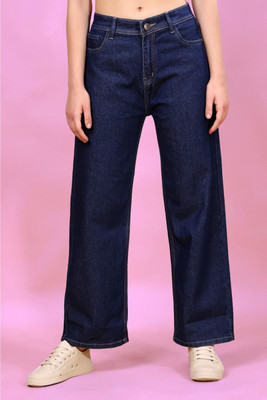 Drewin Boyfriend Women Dark Blue Jeans