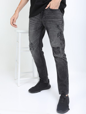 HIGHLANDER Tapered Fit Men Dark Grey Jeans