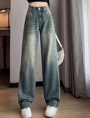 GISMAFASHION Relaxed Fit Women Green Jeans