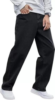 Zepzo Loose Fit Men Black Jeans