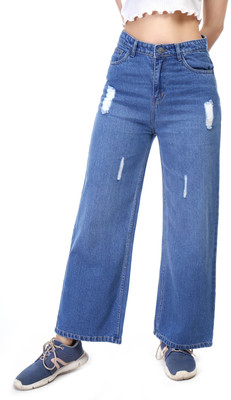 HouseOfCommon Straight Fit Women Blue Jeans