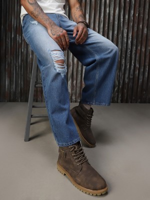 High Star Loose Fit Men Blue Jeans