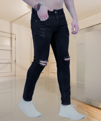 RusticBlooms Slim Men Black Jeans