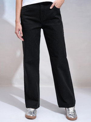 Tokyo Talkies Straight Fit Women Black Jeans