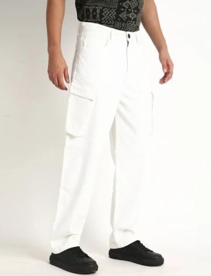 Nalaka Loose Fit Men White Jeans