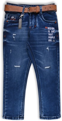 Wishkaro Regular Boys Dark Blue Jeans