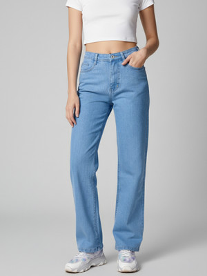 OMG CREATION Straight Fit Women Light Blue Jeans