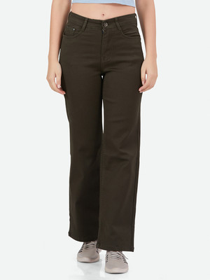 FIREAGE Boot-Leg Women Dark Green Jeans