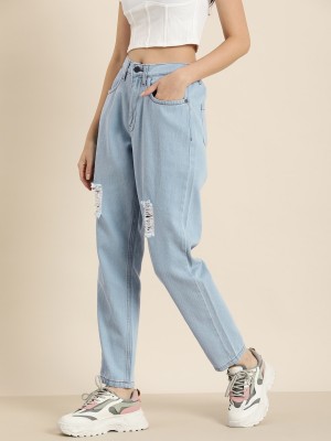 HERE&NOW Tapered Fit Women Light Blue Jeans