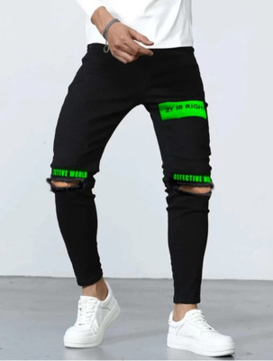 C2FH Skinny Men Black Jeans