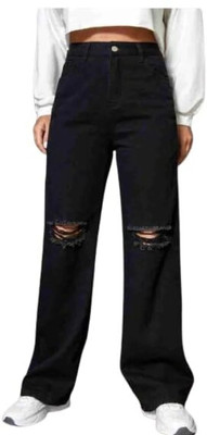 TESSORA Loose Fit Women Black Jeans