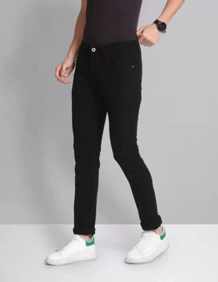itup Slim Men Black Jeans
