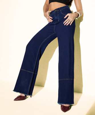 Miss Chase Flared Women Blue Jeans