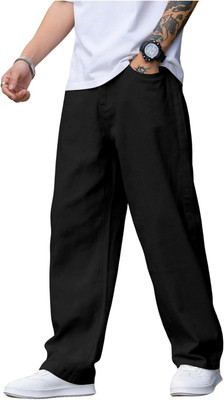 PERISFASHION Straight Fit Men Black Jeans