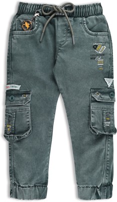 Wishkaro Jogger Fit Boys Green Jeans