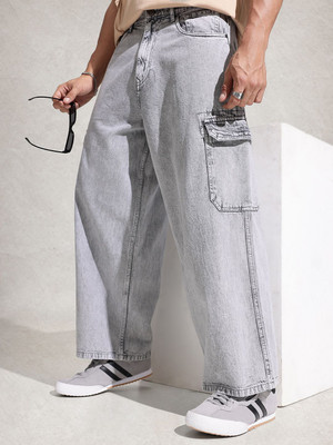 WROGN Boot-Leg Men Grey Jeans