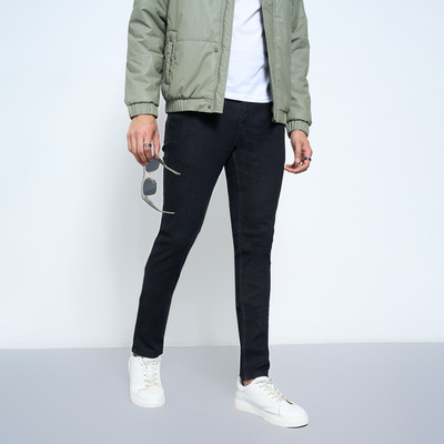 SF Jeans by Pantaloons Skinny Men Black Jeans