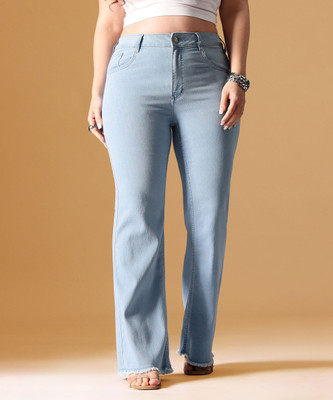 Miss Chase Boot-Leg Women Light Blue Jeans