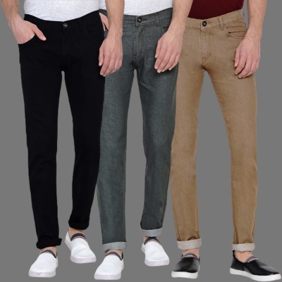 Dais Multicolor Strechable Jeans for Slim Men Green, Brown, Black Jeans(Pack of 3)