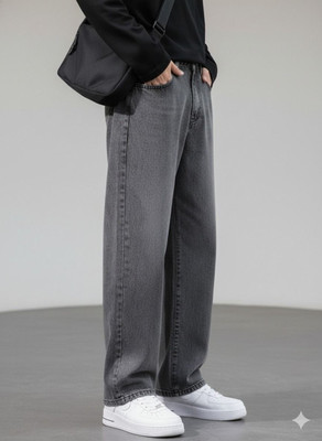 GSH Loose Fit Men Grey Jeans