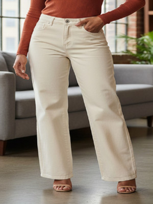 hunter and hayes Straight Fit Women Beige Jeans