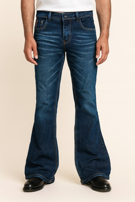 Hidose Boot-Leg Men Dark Blue Jeans