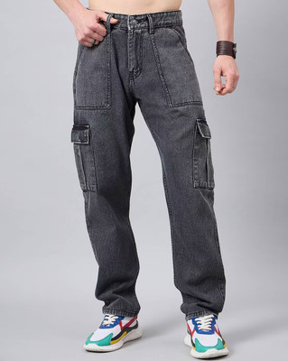 Niffer Fashion Loose Fit Men Grey Jeans