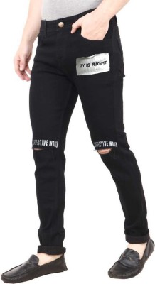 Star4well Slim Men Black Jeans