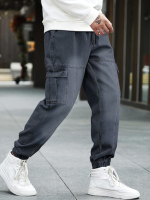 EyeBogler Tapered Fit Men Grey Jeans