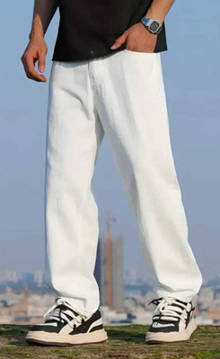Zaba Denim Loose Fit Men White Jeans