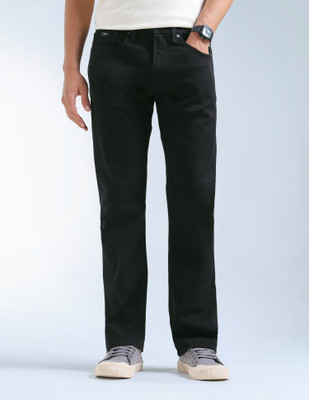 FLYING MACHINE Straight Fit Men Black Jeans