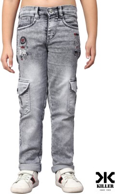 KILLER Straight Fit Boys Grey Jeans