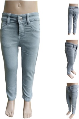 D8211K Regular Boys & Girls Grey Jeans