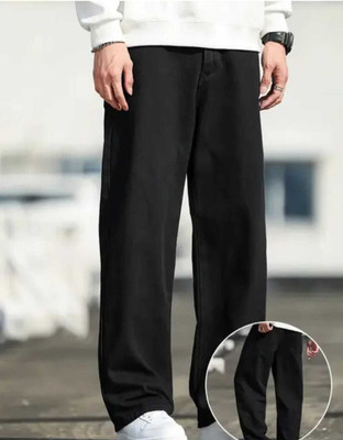 NAINAENT Straight Fit Men Black Jeans