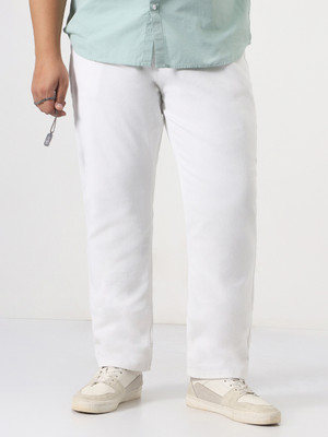 Urbano Plus Straight Fit Men White Jeans