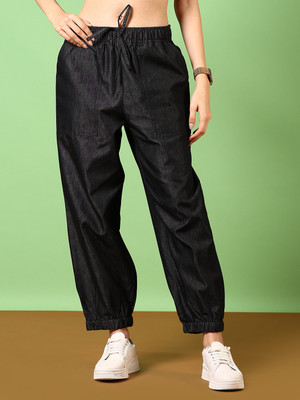 V-MART Jogger Fit Women Black Jeans