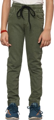 ADBUCKS Jogger Fit Boys Light Green Jeans