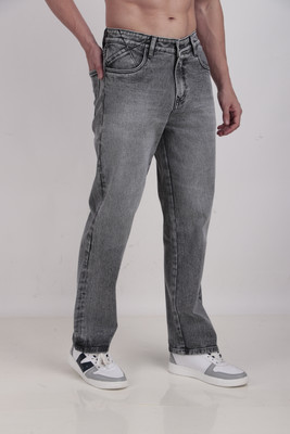 ELAROO CLOTHING Straight Fit Men Grey Jeans