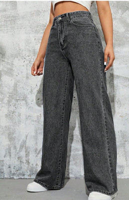 N J Flared Women Grey Jeans